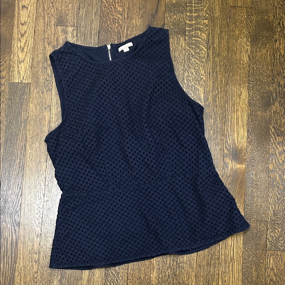 GAP Navy Eyelet Top